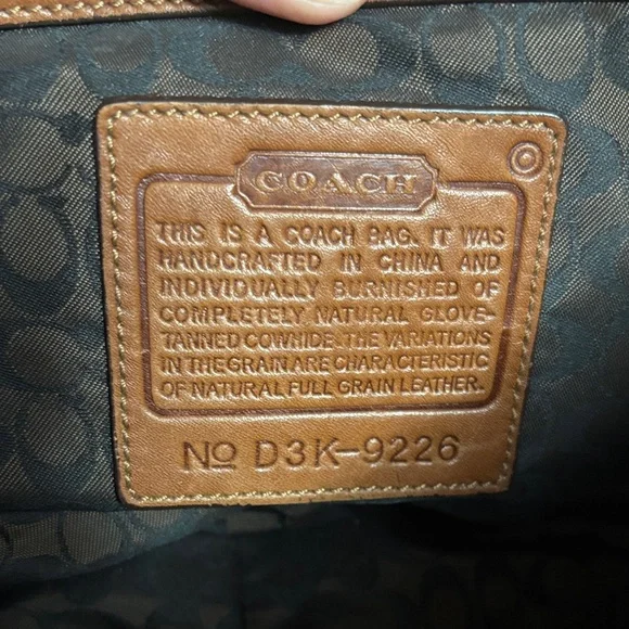 Vintage Coach 9236 Brown Leather Bag